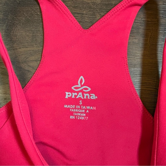 Prana tank top, sports bra, small red - Picture 3 of 4